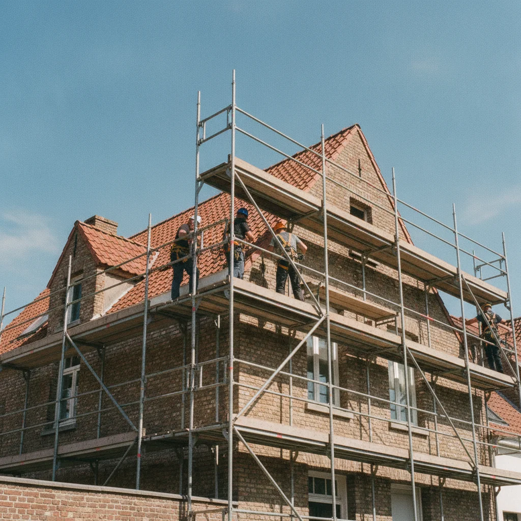 Échafaudage pour travaux de toiture en Belgique 2026 : obligations, prix et location